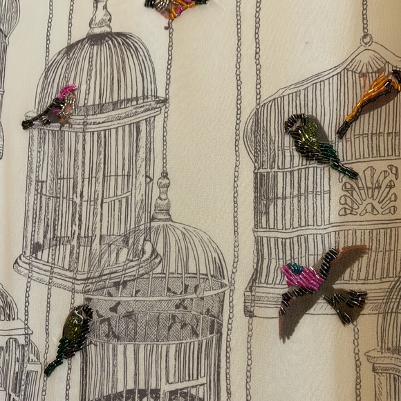 Ted Baker Birdcage Long Sleeve Beaded Shift Dress Size 1 - Picture 9 of 16